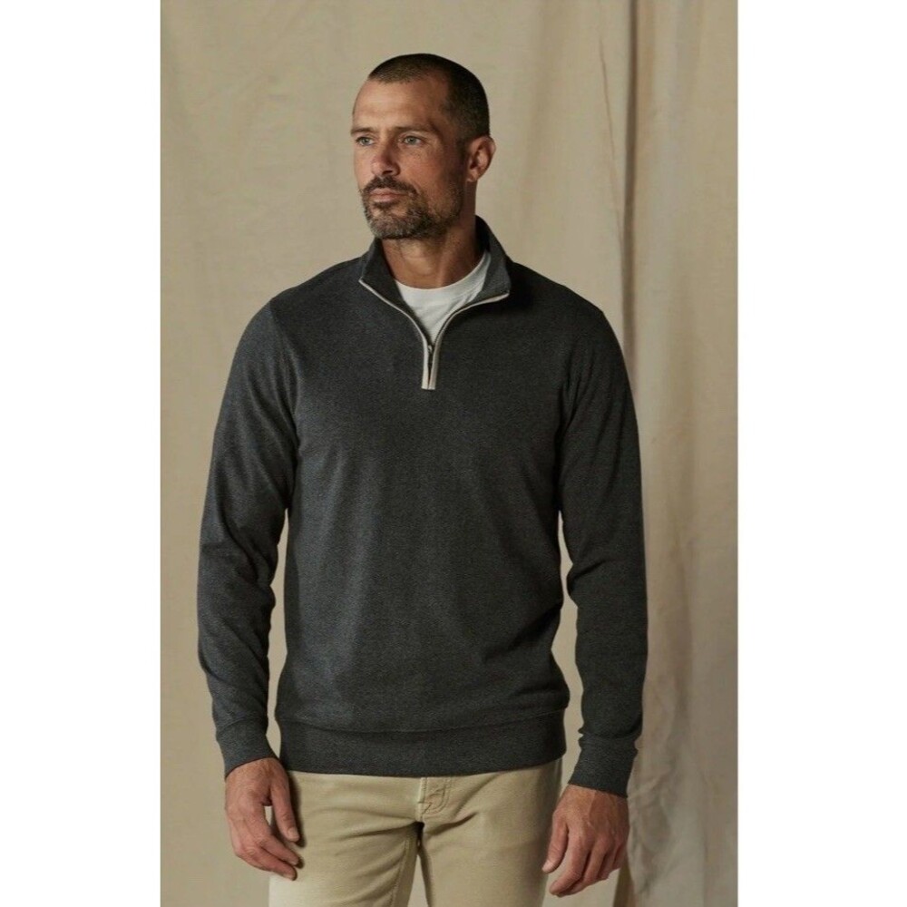The Normal Brand Puremeso Weekend Quarter 1/4 Zip Pullover Gray Best Fit M